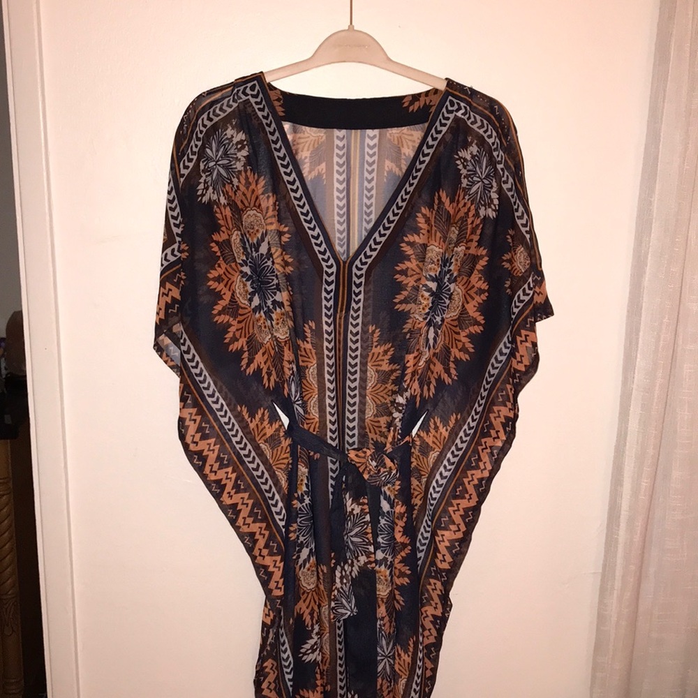 Gorgeous sheer mumu / bathing suit coverup